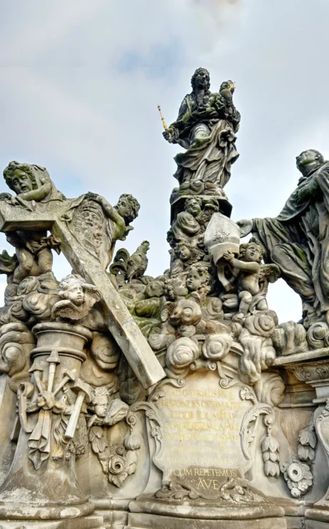 Statue of the Madonna attending to St. Bernard, vision of St. Bernard of Clairvaux