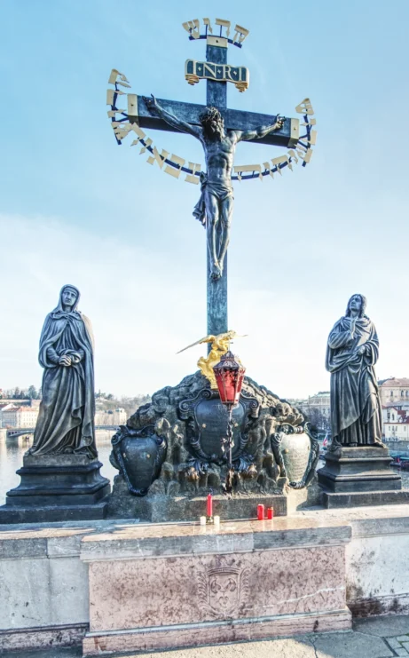 Sculpture of Calvary, The Crucifix with the Virgin Mary and John the Evangelist